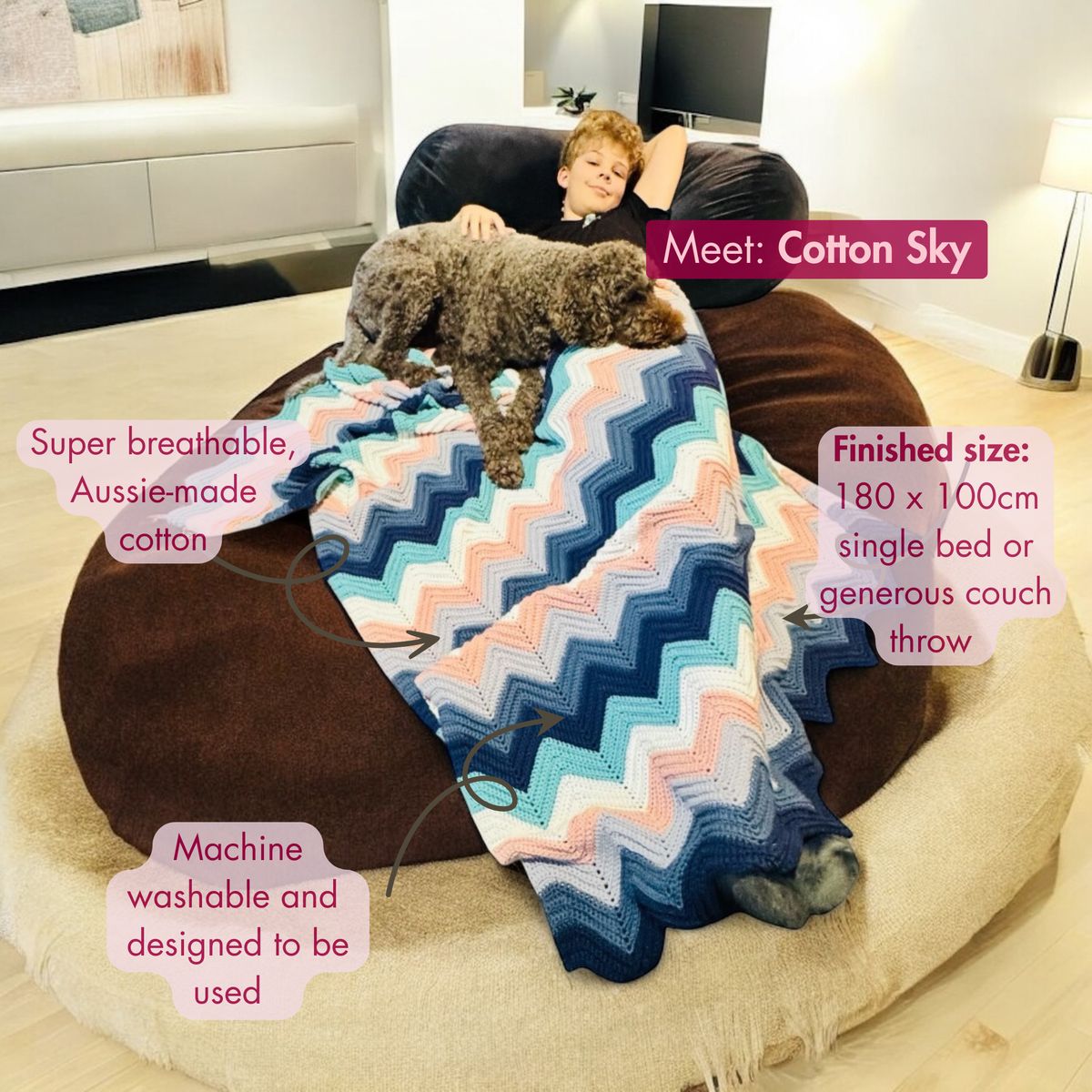 The Big Love Blanket Crochet Kit