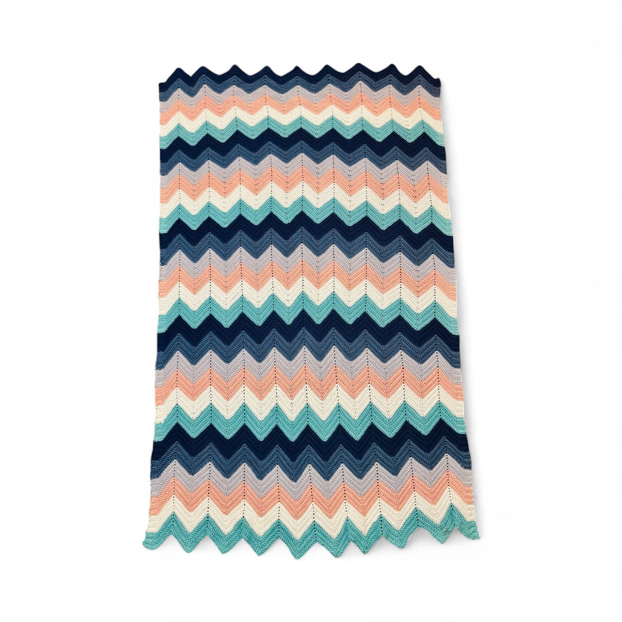 Love Blanket DIY Crochet Kit - Hand-Crocheted Ripple Throw | Luxurious Cotton