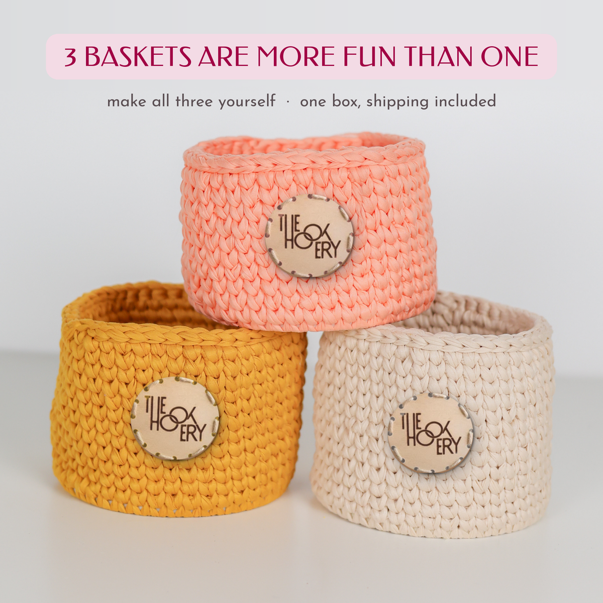 The Bangin' Basket Crochet Kit — 3-Pack