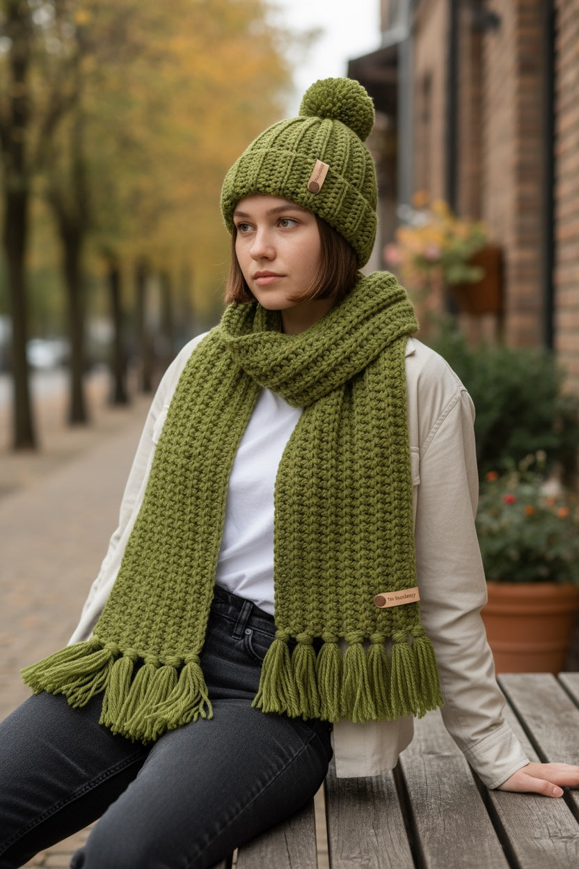 The Hug Beanie and Scarf combo – DIY Crochet Kit